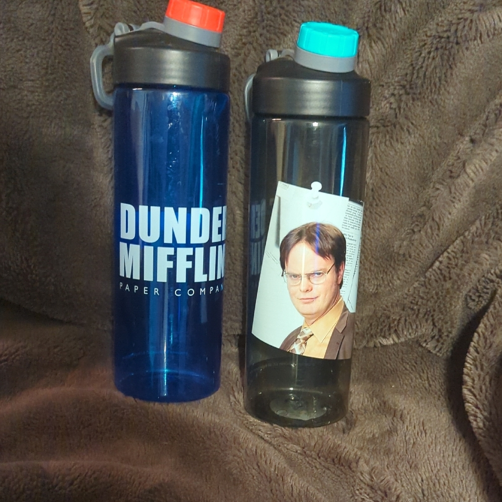 Dunder Mifflin Blue Water Bottle And Assist To The Reginal Manager Water Bottle